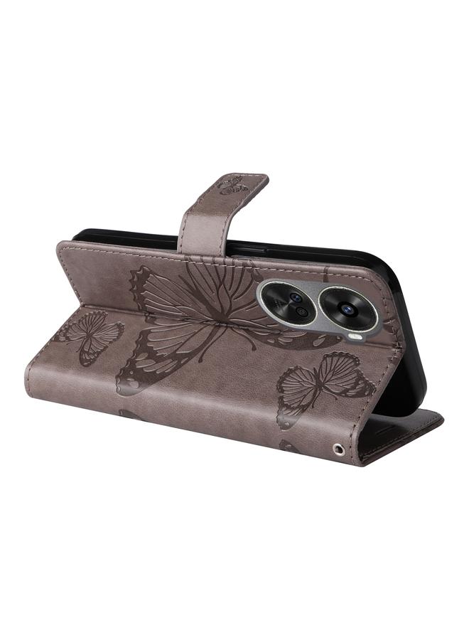 S-TOP Case For Huawei nova 12 SE / nova 11 SE 3D Butterfly Embossed Pattern Flip Leather Phone Case - Image 5
