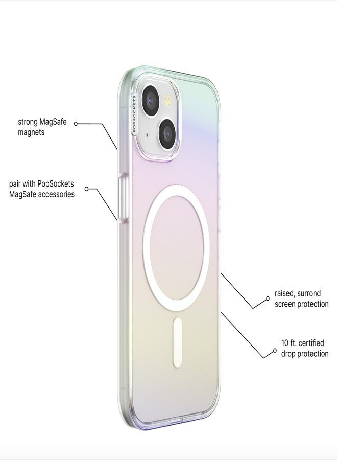 POPSOCKETS حافظة PopSockets لجهاز iPhone 15 متوافقة مع MagSafe، حافظة هاتف لجهاز iPhone 15، متوافقة مع الشحن اللاسلكي، حافظة فقط، لامعة وجميلة - Image 4
