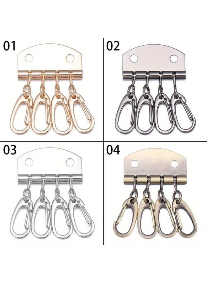 Bronze Zinc Alloy Rivet Hook Keyring Leather Bag Accessory DIY Craft Tool Multiple Hooks - Image 3