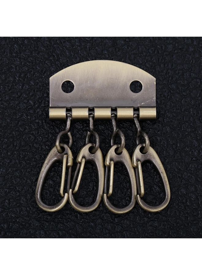 Bronze Zinc Alloy Rivet Hook Keyring Leather Bag Accessory DIY Craft Tool Multiple Hooks - Image 1