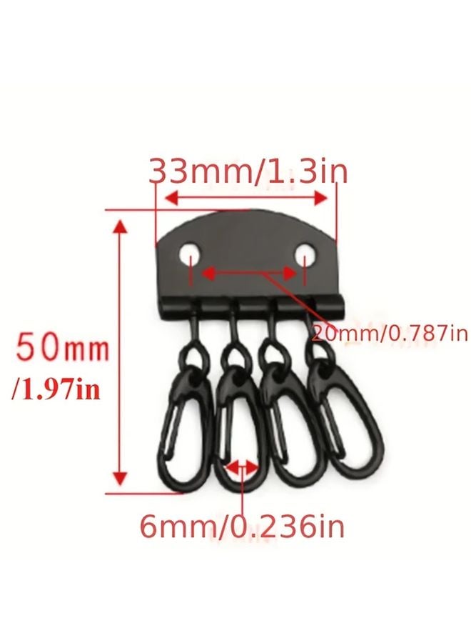 Bronze Zinc Alloy Rivet Hook Keyring Leather Bag Accessory DIY Craft Tool Multiple Hooks - Image 4