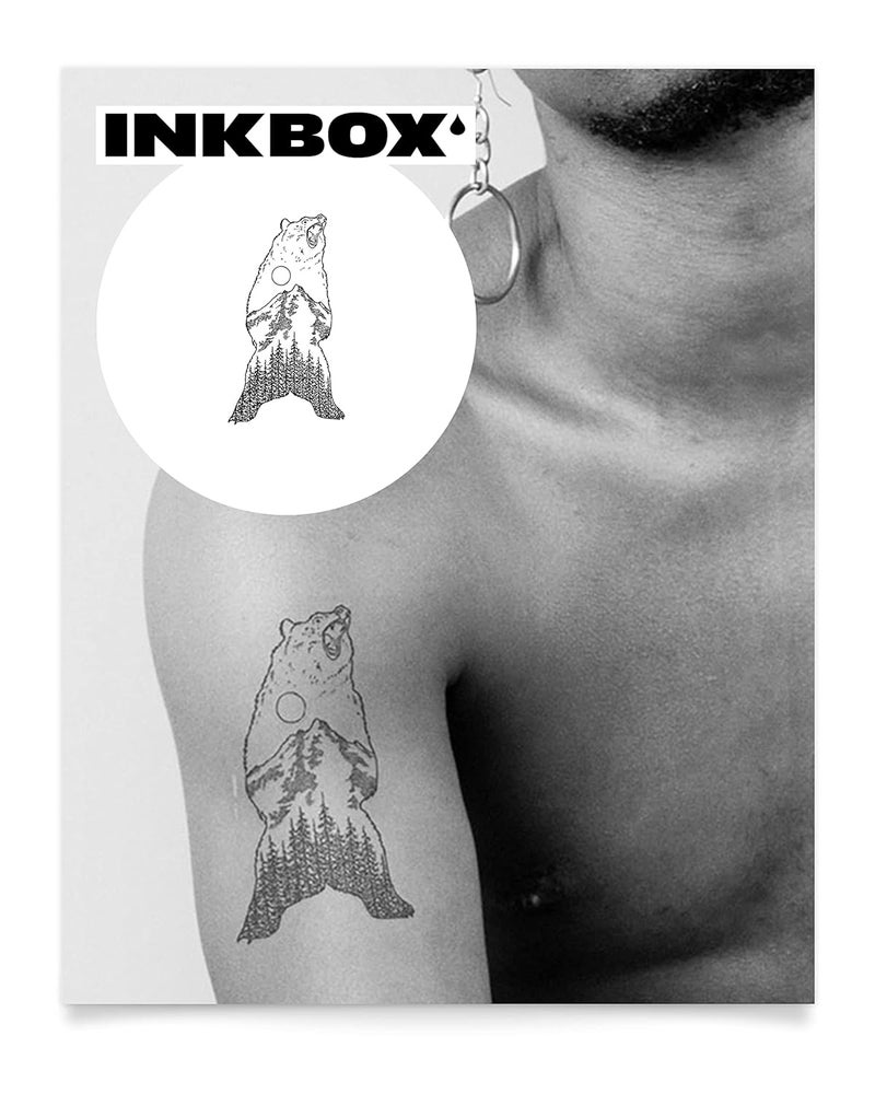 inkbox Inkbox Temporary Tattoos, Semi-Permanent Tattoo, One Premium Easy Long Lasting, Water-Resistant Temp Tattoo with For Now Ink - Lasts 1-2 Weeks, Growling, 6 x 3 in 