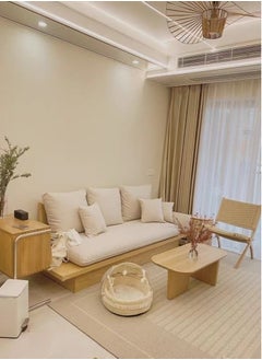 C&C Home Modern Unique Design Solid Wood Coffee Table Center Table Japanese Style Low Table for Living Room Home Office 120x60x40 cm  - Image 3