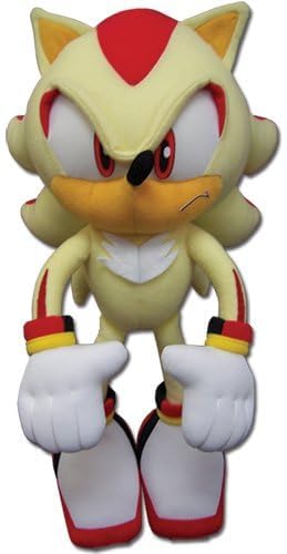 Great Eastern Entertainment GE Animation Great Eastern GE-52631 Sonic The Hedgehog Super Shadow Stuffed Plush, 12" - Image 2