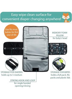 WEMART Portable Diaper Changing Mat Waterproof Baby Changing Pad Detachable Travel Changing Pad With  - Image 2
