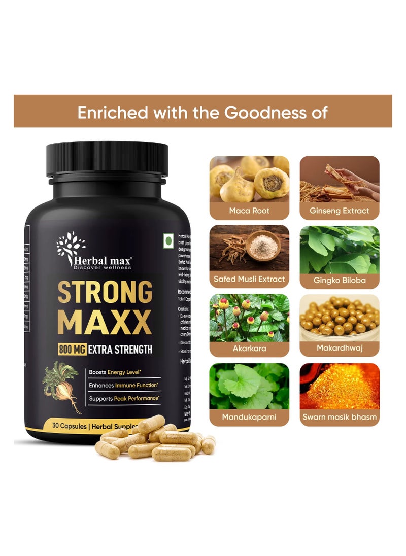 Herbal Max Herbal Max Strong Maxx 30 capsules  - Image 3