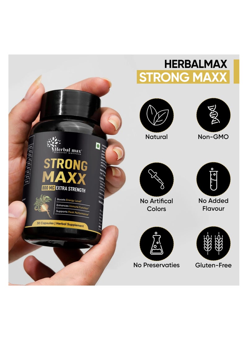 Herbal Max Herbal Max Strong Maxx 30 capsules  - Image 5