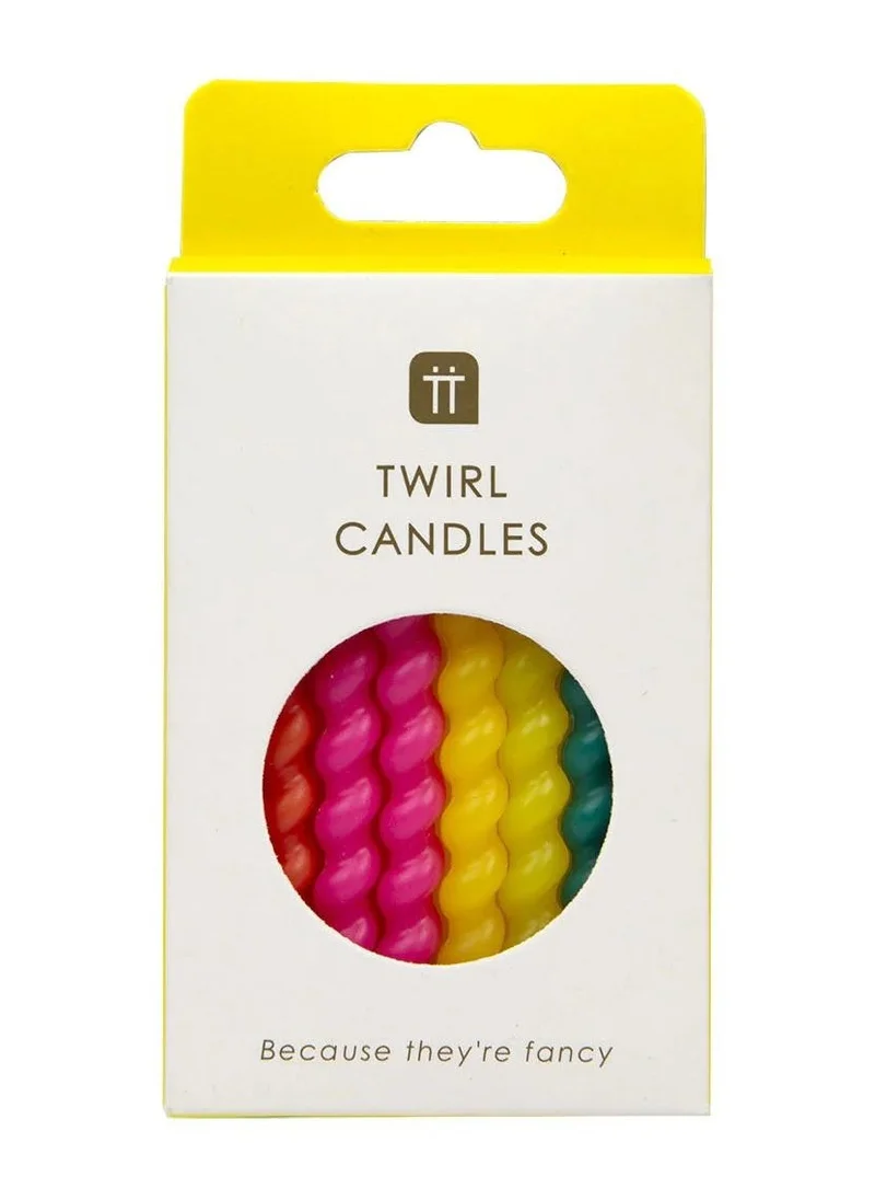Talking Tables Talking Tables Colourful Bright Birthday Twirl Candles