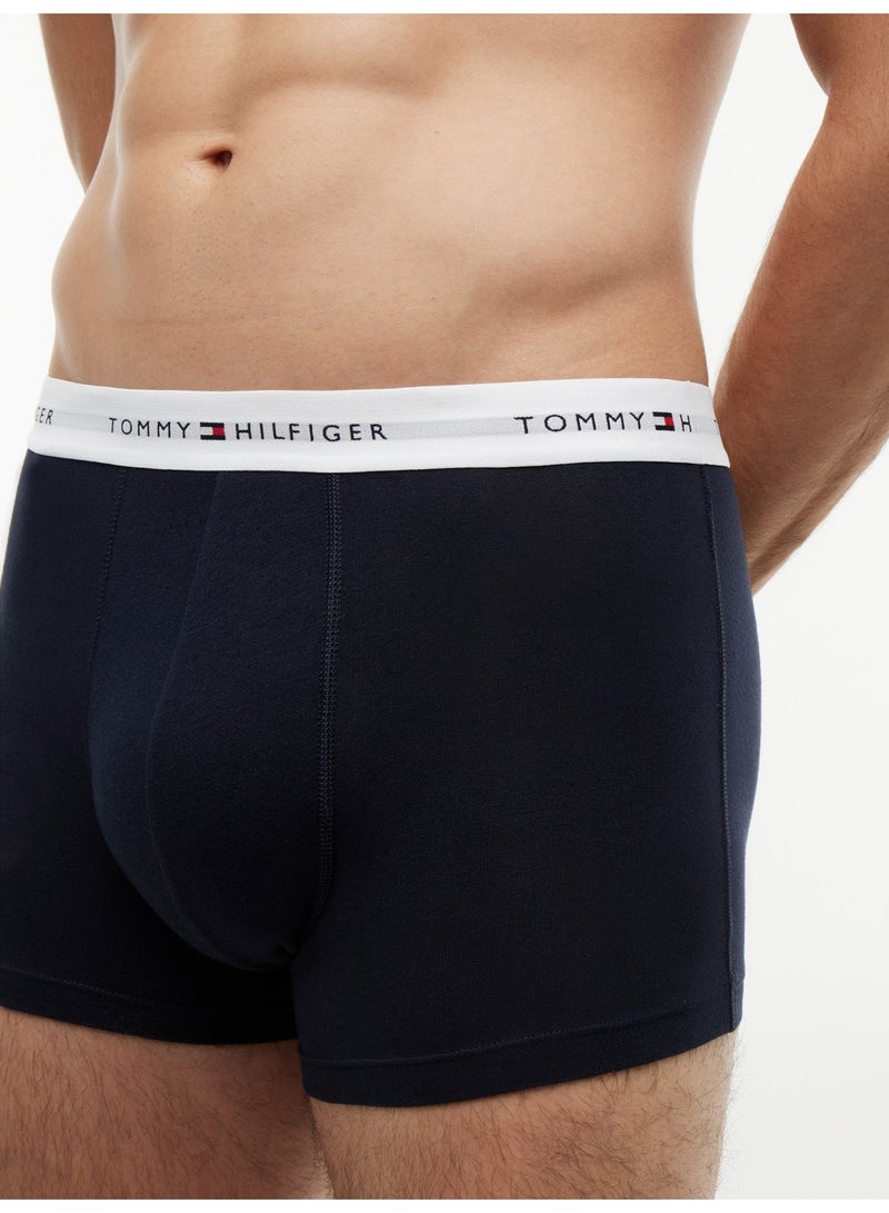 TOMMY HILFIGER 3-Pack Signature Repeat Logo Waistband Trunks - Image 4