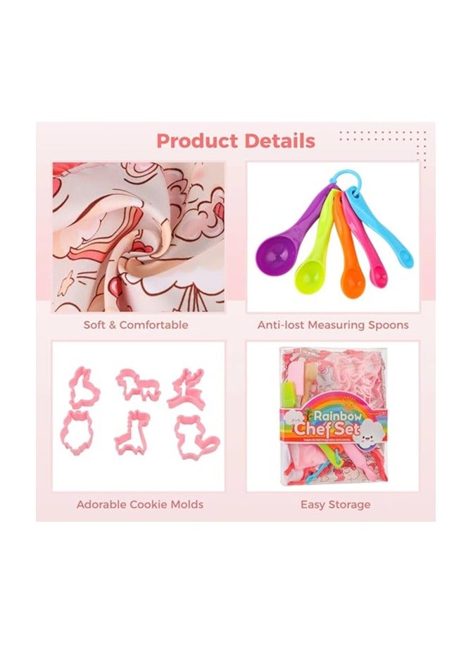 حسم مجموعة الطبخ والخبز للأطفال، مجموعة من 26 قطعة من أزياء لعب دور الشيف للأولاد والبنات، مجموعة أدوات المطبخ للطهي للأطفال مع مريلة/قبعة/قفاز طبخ/أدوات - Image 3