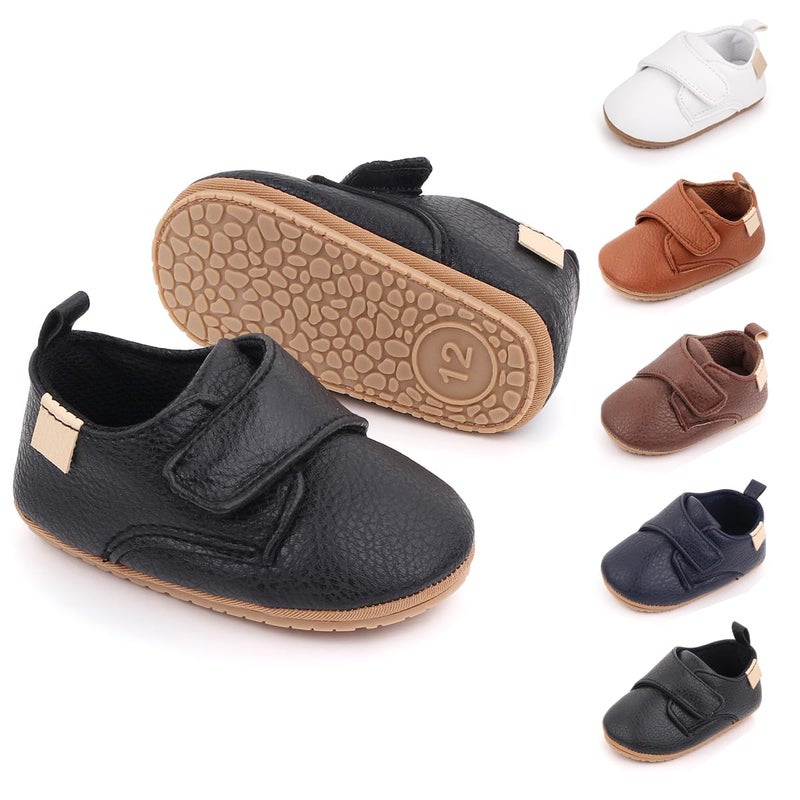 Meckior Infant Baby Boys Girls Classic PU Leather Wedding Loafers Brogue Toddler Oxford Dress Shoes First Steps Walking Flat Lazy Crib Shoe