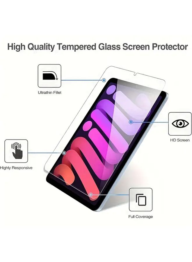 3 Pack Tempered Glass Screen Protector For iPad Mini 6 Case Friendly Pink Purple - Image 4