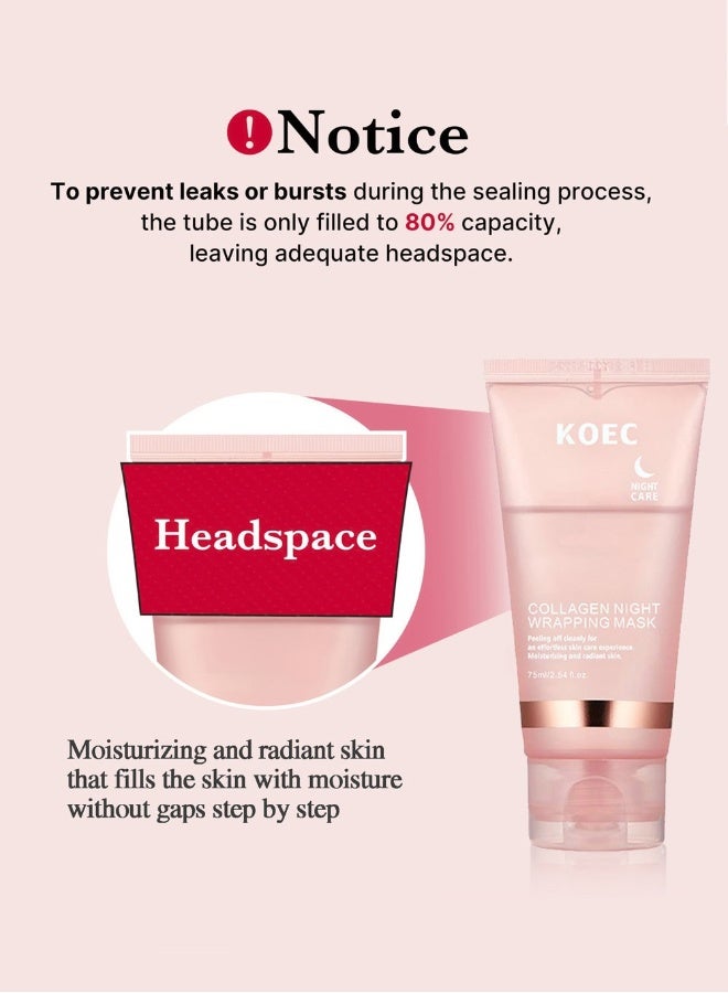ك أو إي سي كريم تغليف الليل بالكولاجين الكوري، قناع للنوم طوال الليل لتقليل التجاعيد والخطوط الدقيقة، للحفاظ على مرونة البشرة، 75 مل - Image 5