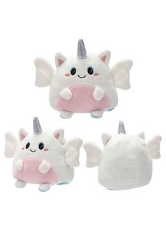 Y&D Reversible Plush 6 inches Plushies Unicorn Cute Mood Plushie Stuffed for Adult Kids Girl Boy Gift White Blue  - Image 2