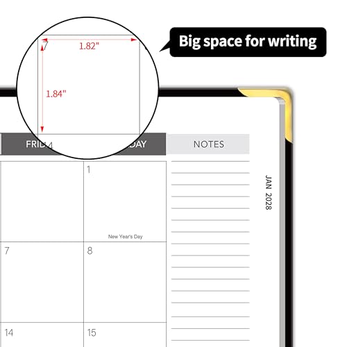 Kamoy 2026-2028 Monthly Planner - 3 Year Monthly Planner 2026-2028, Jan. 2026 - Dec. 2028, 8.5" x 11", 36 Months Calendar Planner with Spiral Bound, Notes Pages, Perfect for School & Office for Women & Men - Black - Image 4