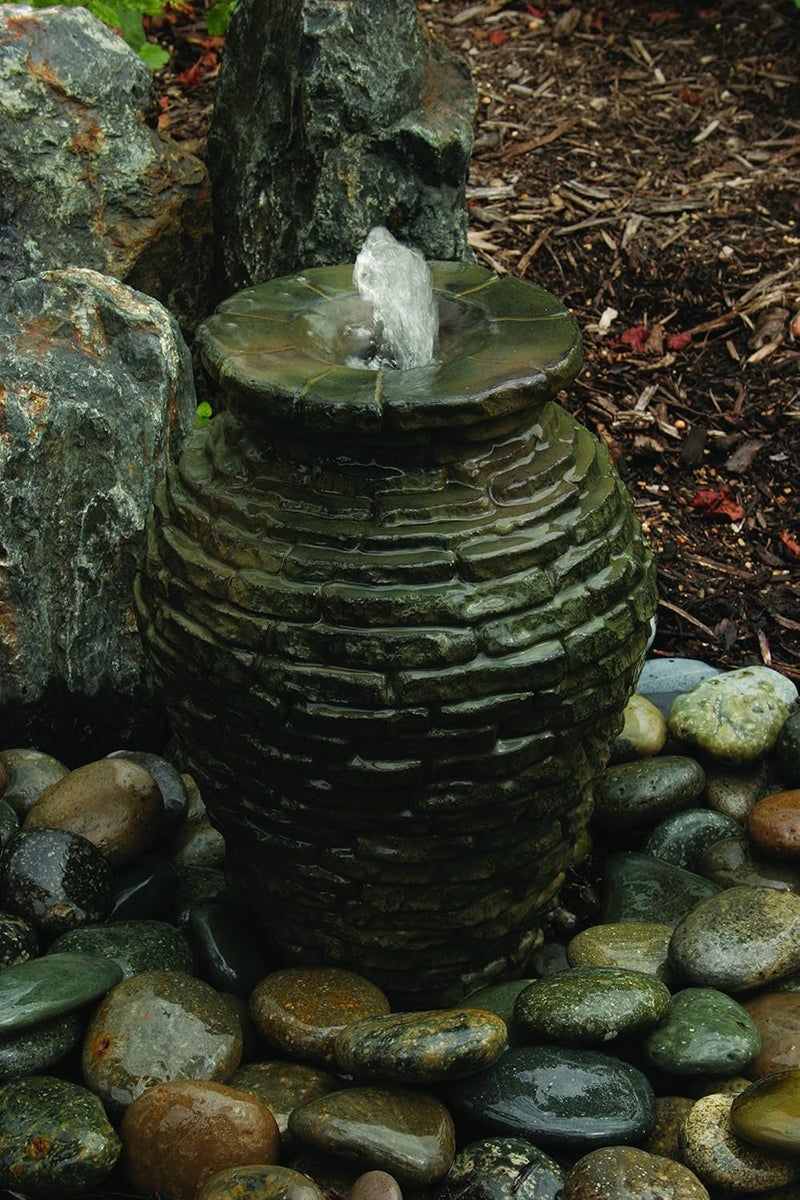 Aquascape Aquascape 58014 Landscape and Garden Mini Stacked Urn Water Fountain Gray Slate  - Image 3