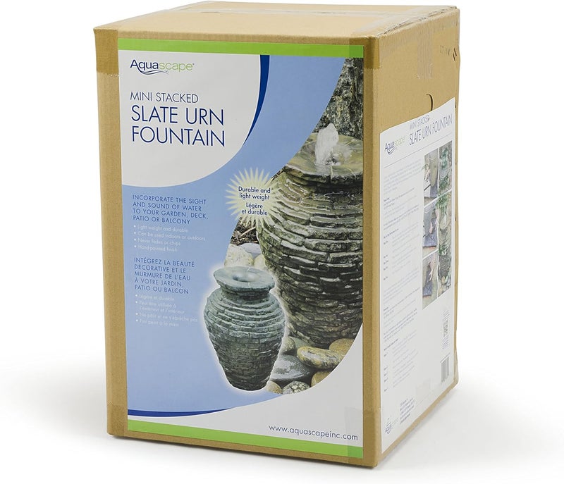 Aquascape Aquascape 58014 Landscape and Garden Mini Stacked Urn Water Fountain Gray Slate  - Image 4