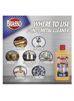Brasso 2660089334 ملمع معادن متعدد الأغراض، 8 أونصة  - Image 2