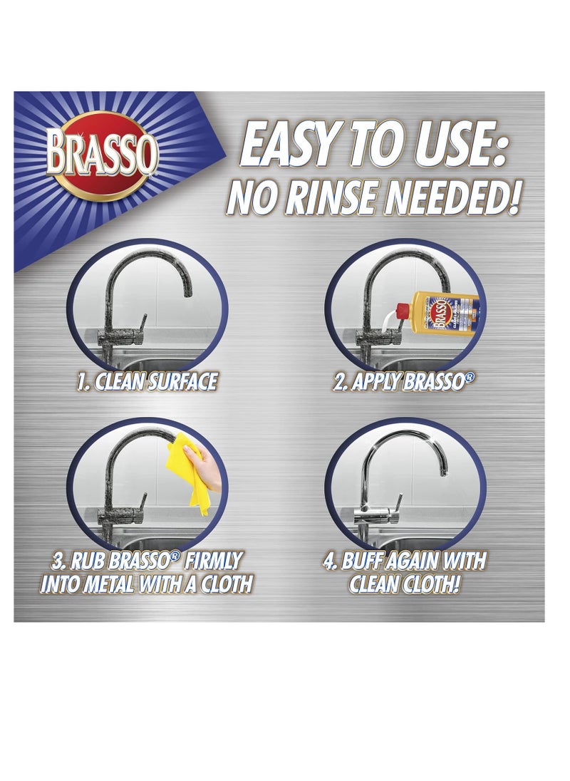 Brasso 2660089334 ملمع معادن متعدد الأغراض، 8 أونصة  - Image 4