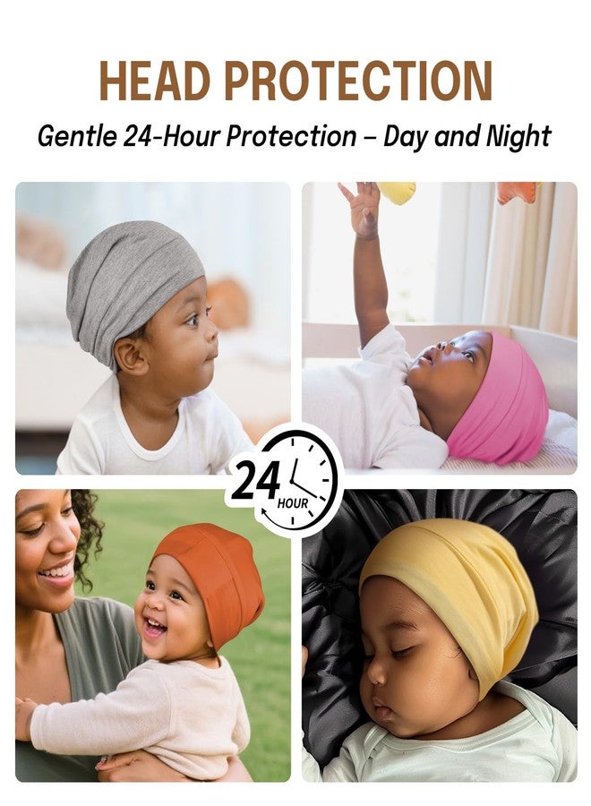 Fittia Baby Bonnet for 0-6 Months, Silky Satin Bonnet for Sleeping, Smooth for No Frizzy Hair, Adjustable for Non-Slip Grey - Image 5
