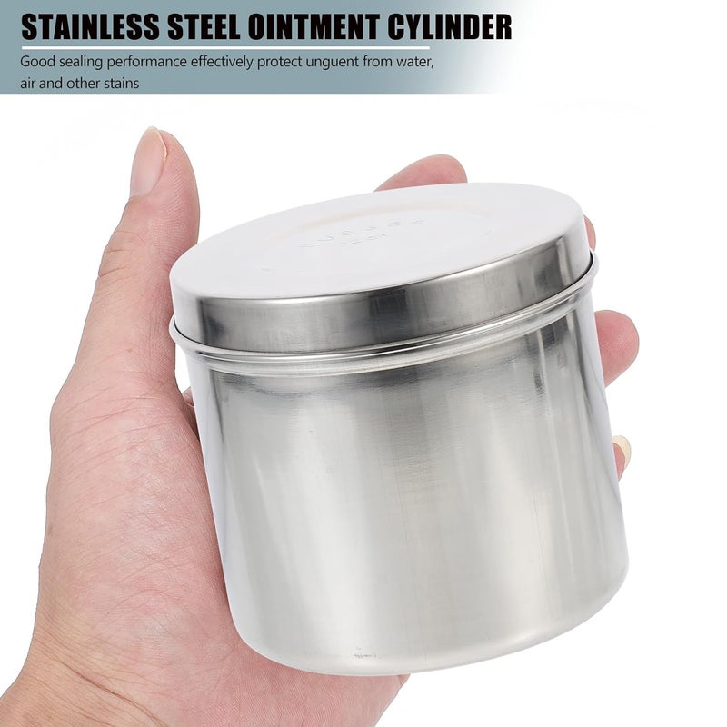Stainless Steel Airtight Storage Jar Multipurpose Cotton Ball Holder Metal Can Lid - Image 5