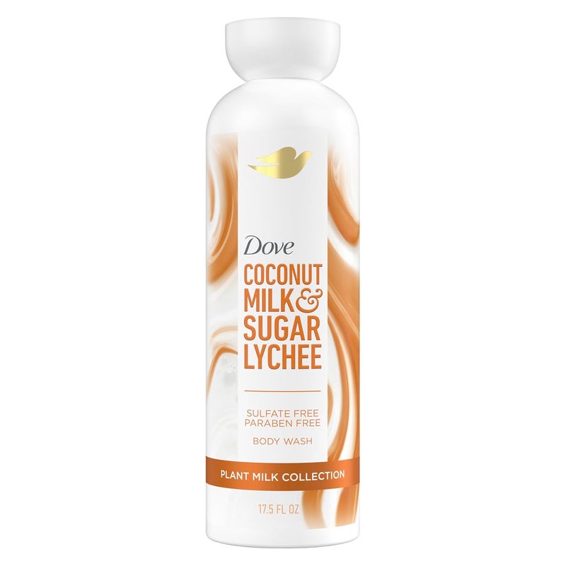 Dove Plant Milk Cleansing Body Wash Coconut  Lychee for Moisturized Skin Gentle Cleanser No Sulfate Cleansers or Parabens 98 Biodegradable 175 fl oz