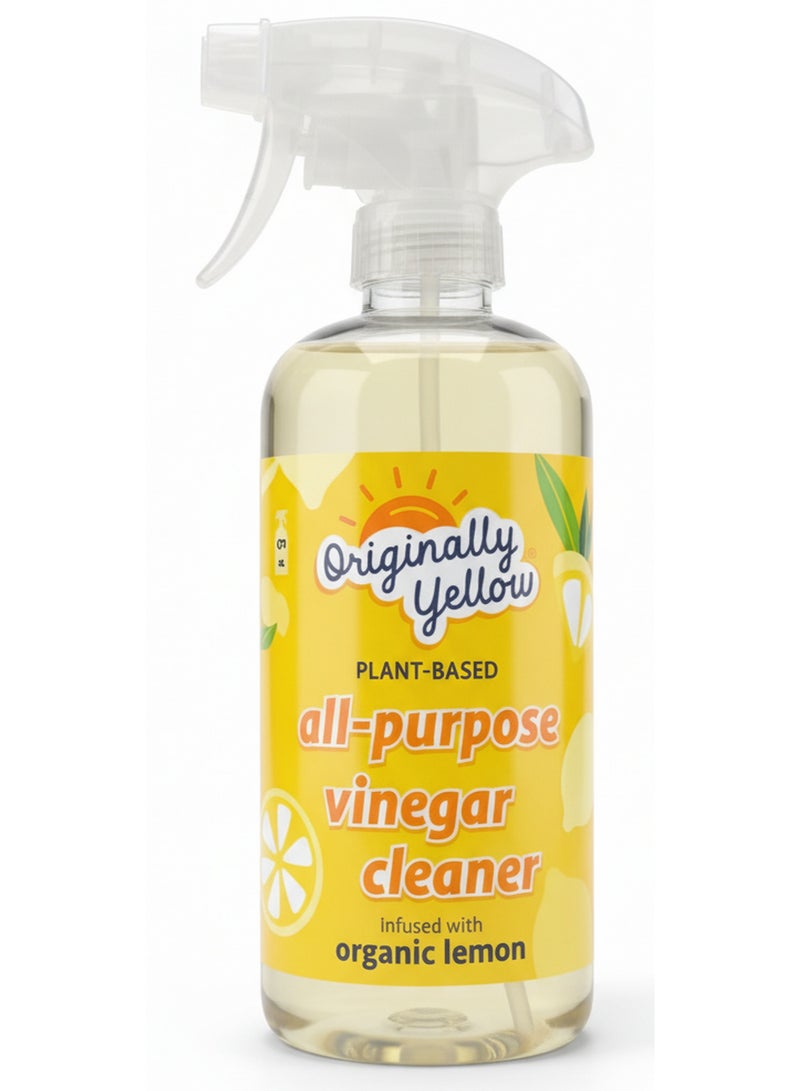 Originally Yellow All Purpose Vinegar Cleaner Spray Distilled White Vinegar For Cleaning Infused With Organic Lemon 470 ML - Image 1