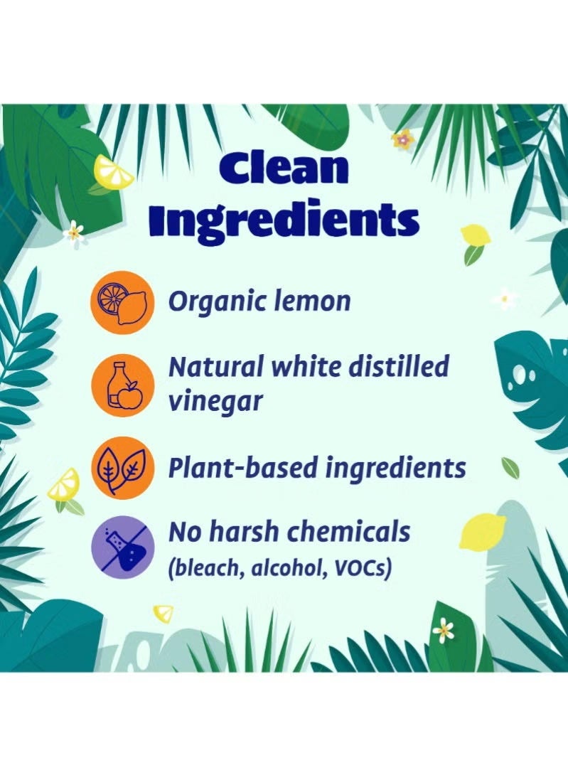Originally Yellow All Purpose Vinegar Cleaner Spray Distilled White Vinegar For Cleaning Infused With Organic Lemon 470 ML - Image 3