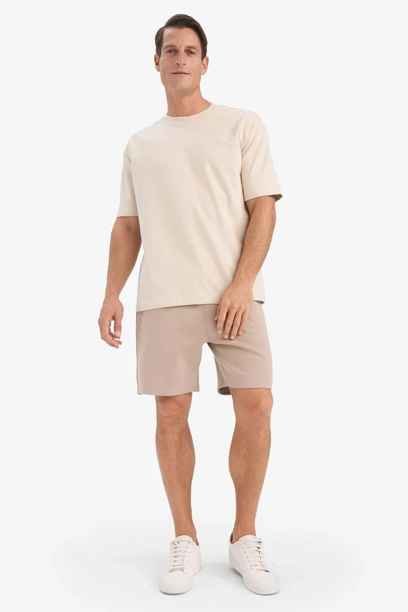 ديفاكتو Waist Tie Pocketed Basic Shorts