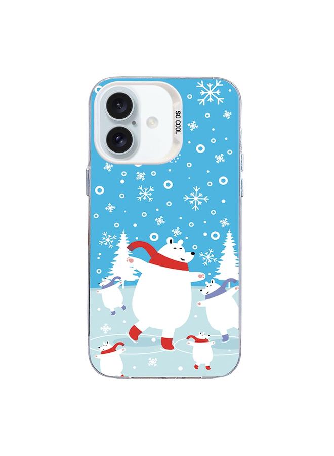 S-TOP Case For iPhone 16 Christmas Series PC Full Coverage Pattern Phone Case - Image 1