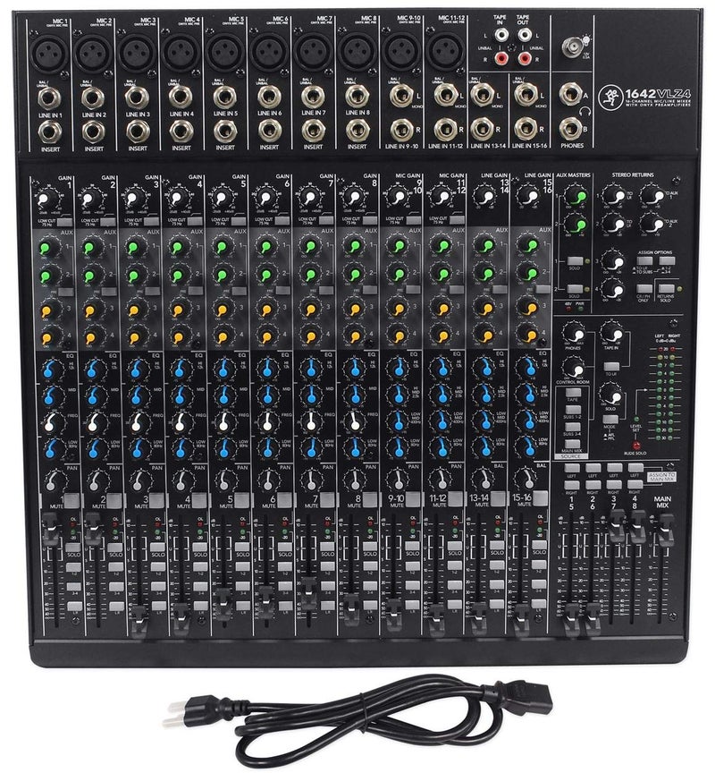 Mackie VLZ4 Series, 16-channel, Compact Mixer with Ultra-wide 60dB gain range and 10 Onyx Mic Preamps (164VLZ4) - Image 1