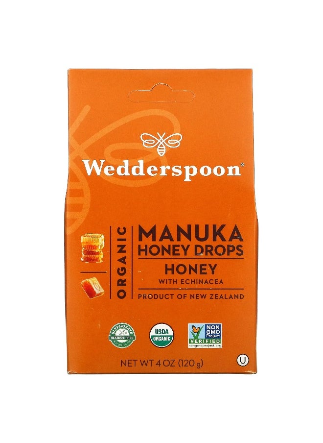 Wedderspoon Wedderspoon, Organic Manuka Honey Drops, Honey with Echinacea, 4 oz (120 g)  - Image 1