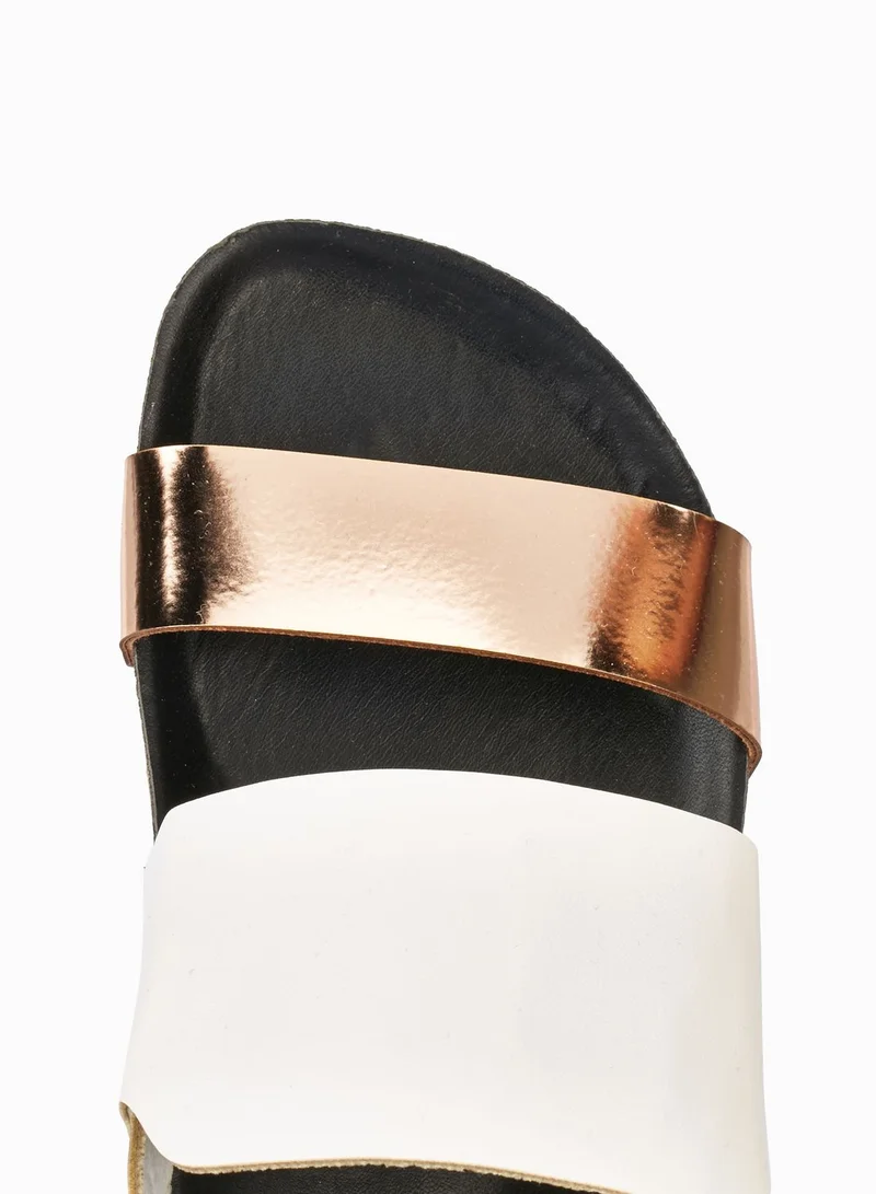 Qupid Sling Back Slide Sandals