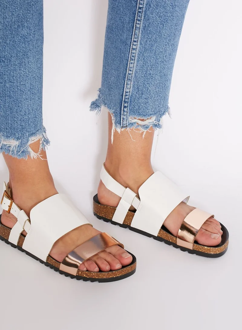 Qupid Sling Back Slide Sandals
