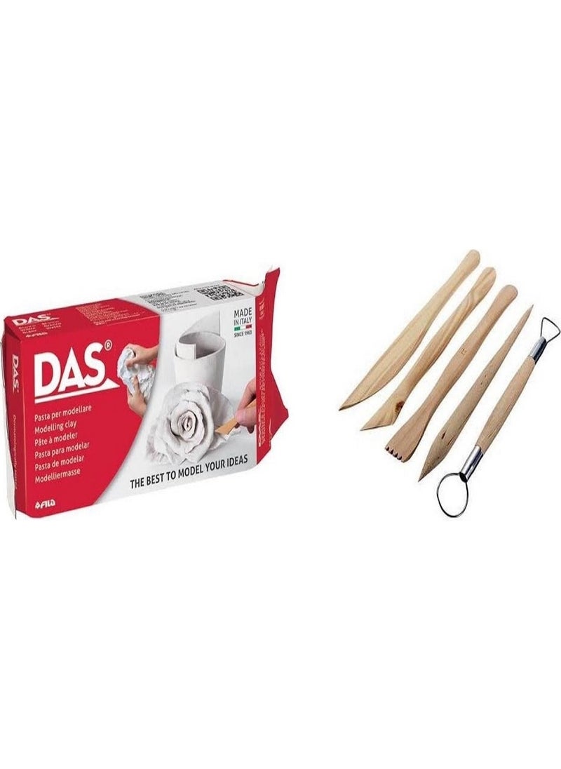 DAS Seramik Plasticine Starter Set + Südor Acrylic Paint + Brush  - Image 1