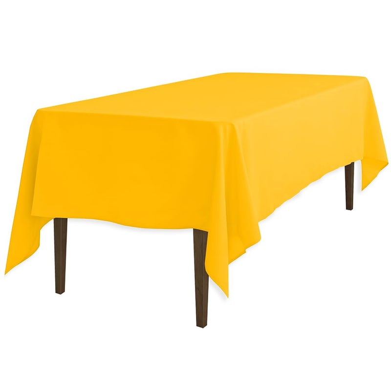 LinenTablecloth Rectangular Polyester Tablecloth Gold 60 x 126