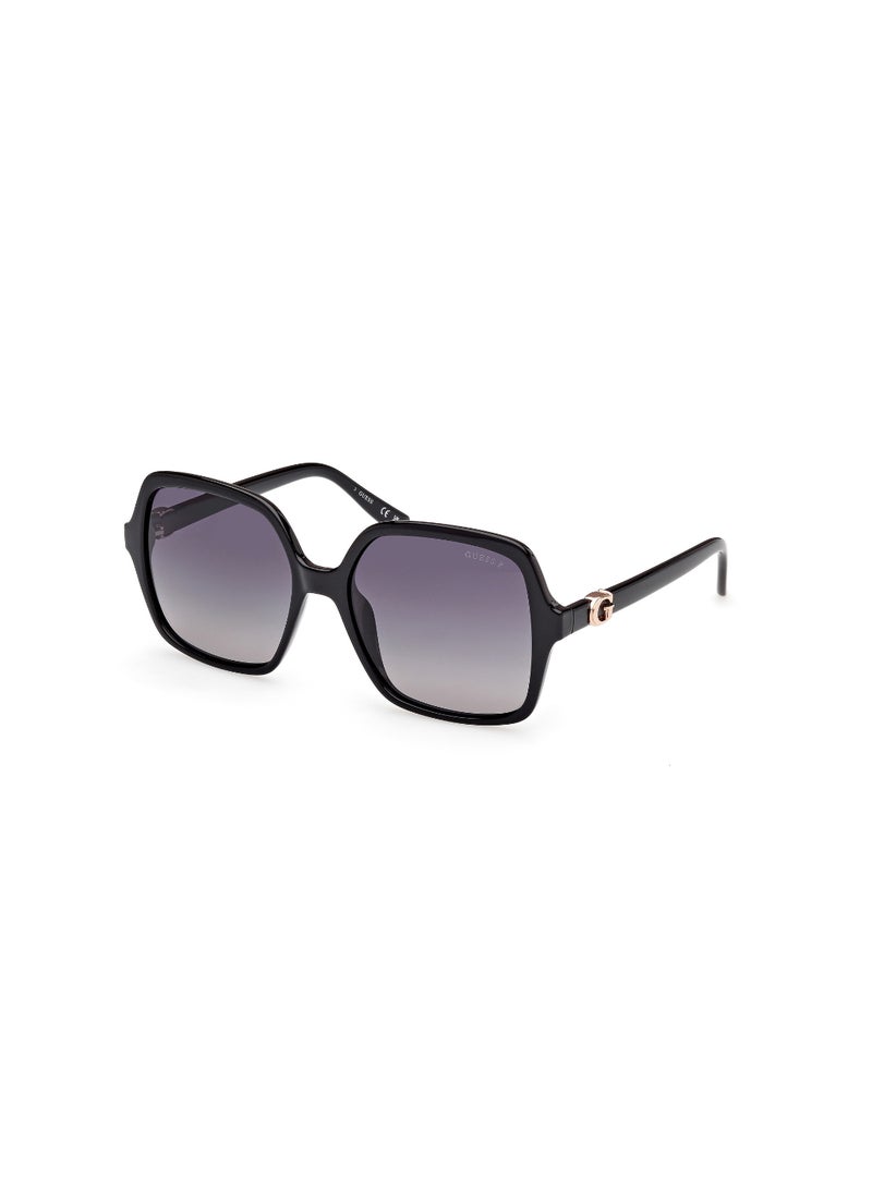 GUESS FULL RIM FEMALE SQUARE BLACK INJECTED SUNGLASSES - Image 1