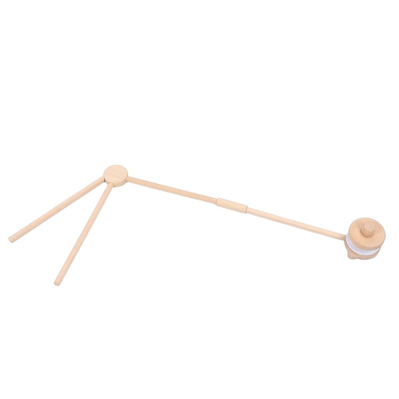 Wooden Crib e Arm Holder, Gender Neutral Crib e Attachment, 360 Degree Rotation with Net ing Rod, Beech Wood ing Arm for Infant - Image 3