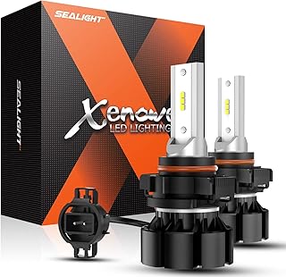 SEALIGHT 5202 LED Fog Light Bulbs, 5000 Lumens 12W High Power 6000K Xenon White 300% Brightness, 5202 5201 PS19W PS24W - Image 1