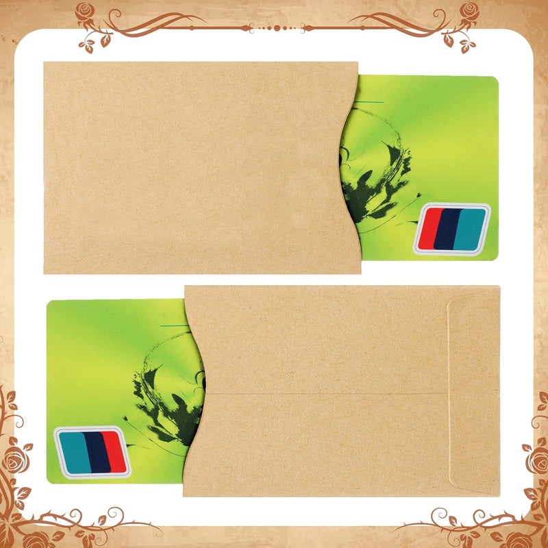 Glenmal حامل بطاقات هدايا جلنمال 1200 قطعة 35 × 24 فارغ لحامل بطاقات هوية مفاتيح الفندق مغلفات كرافت غلاف عمل واقي للمفاتيح - Image 3