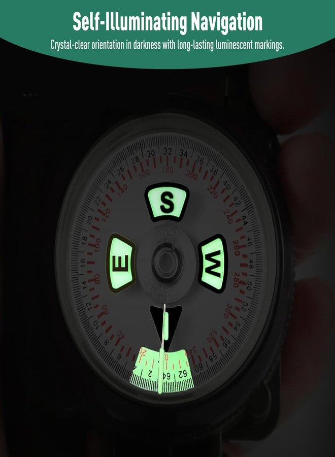 Eyeskey Precision Sighting Navigation Compass | Adjustable Magnifier & Lockable Dial | Impact Resistant & Waterproof for Hiking, Camping - Image 2
