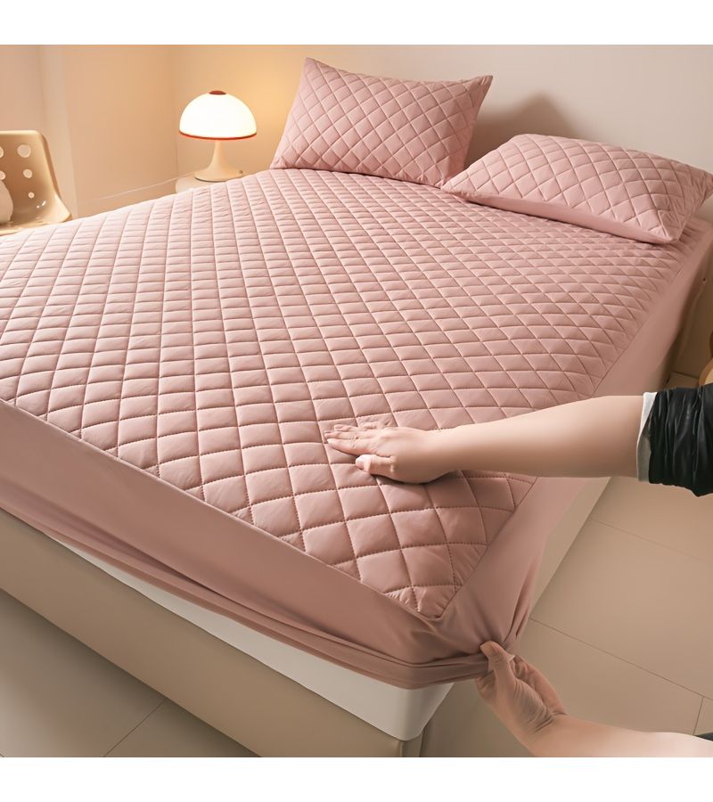 100 Percent Fully High Quality Household Bed Sheet Thickened Upgraded Super Breathable Highly Effective Urine Isolation Fully Wrapped Elastic Band Machine Washable Easy Clean Grey 70.87 x 78.74 Inches - Image 5