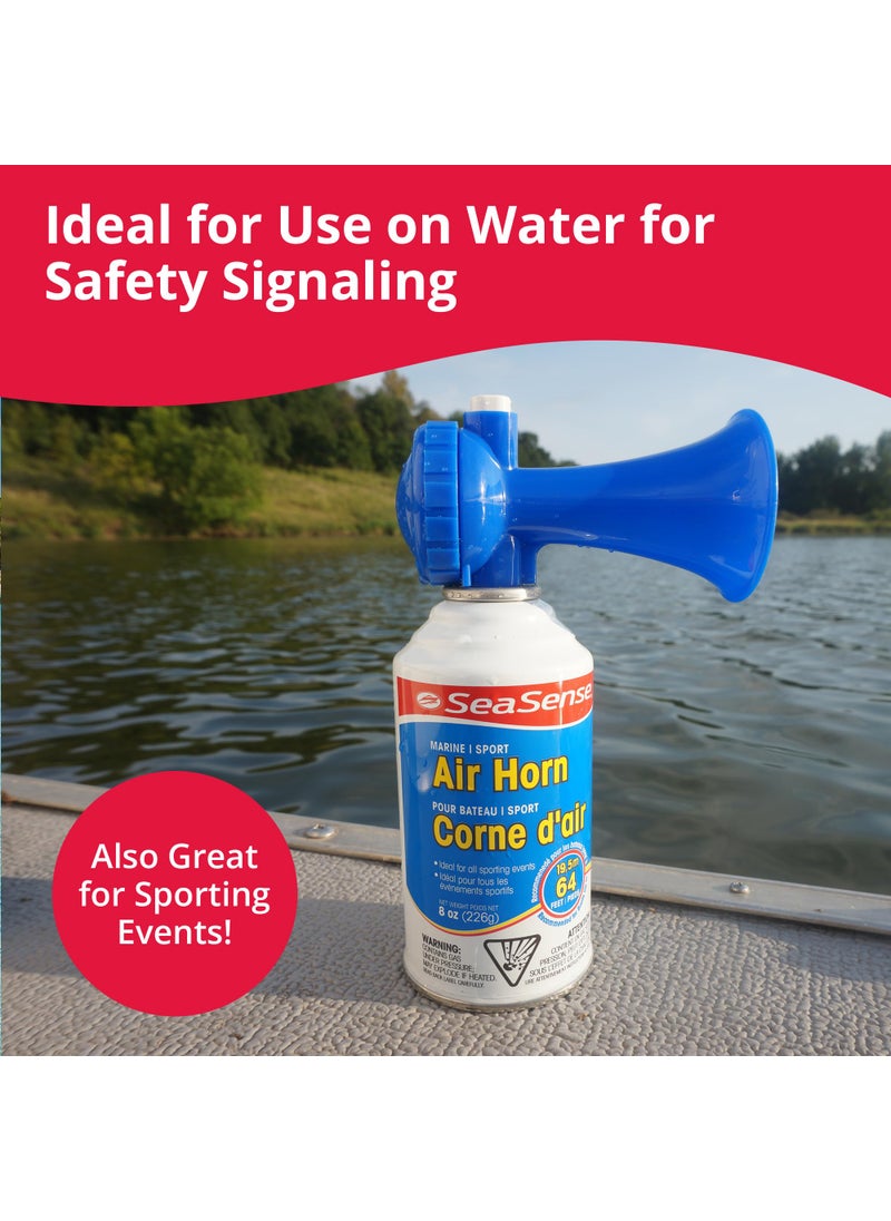 SeaSense SeaSense Air Horn – Large Size (3.5 oz), 118 dB – Loud 1 Mile Range, Meets EPA & USCG Standards – Great for Boat & Marine Safety, Ideal for Sporting Events Such as Football & Soccer  - Image 2