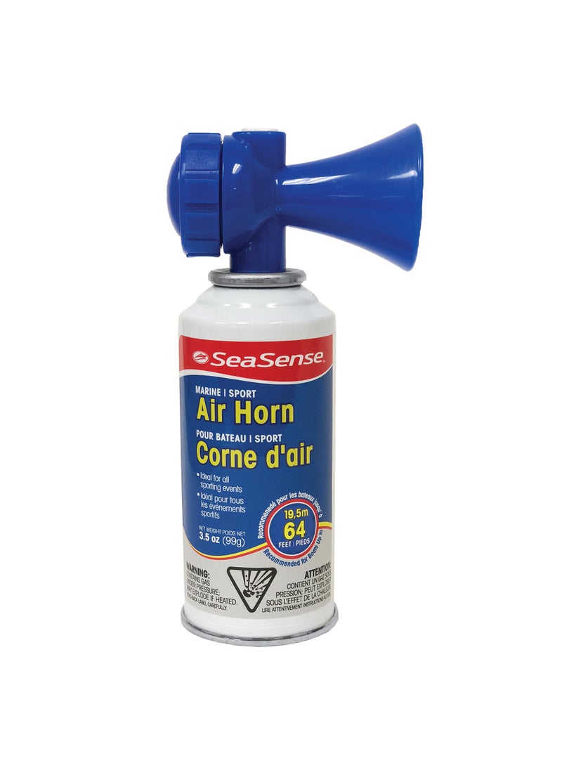 SeaSense SeaSense Air Horn – Large Size (3.5 oz), 118 dB – Loud 1 Mile Range, Meets EPA & USCG Standards – Great for Boat & Marine Safety, Ideal for Sporting Events Such as Football & Soccer  - Image 1