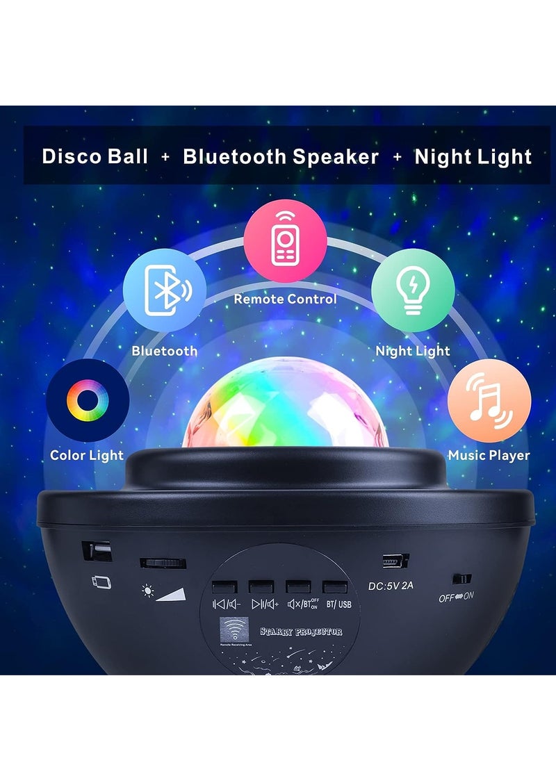 LED Star Light Projector, Baytion Starry Night Lights & Rotating Ocean Wave Music Projection Lamp with Remote Control Bluetooth Speaker for Kids Room Bedroom, Living Room Decoration - Image 4