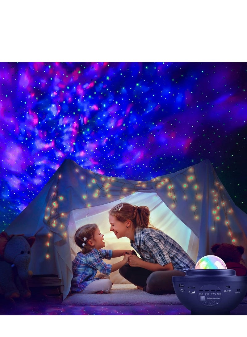 LED Star Light Projector, Baytion Starry Night Lights & Rotating Ocean Wave Music Projection Lamp with Remote Control Bluetooth Speaker for Kids Room Bedroom, Living Room Decoration - Image 2
