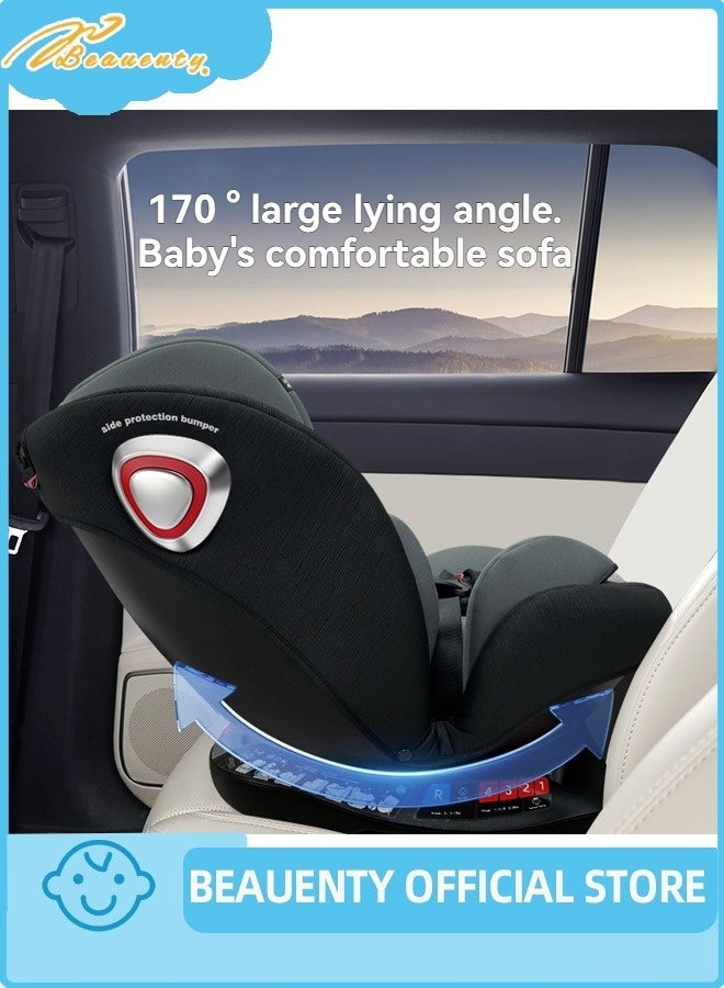 بيوينتي مقعد سيارة سلامة الطفل للرضيع / الأطفال مع واجهة ISOfix ، مقعد سيارة دوار 360 درجة مع تسخير سلامة 5 نقاط ومساند رأس قابل للتعديل - Image 3