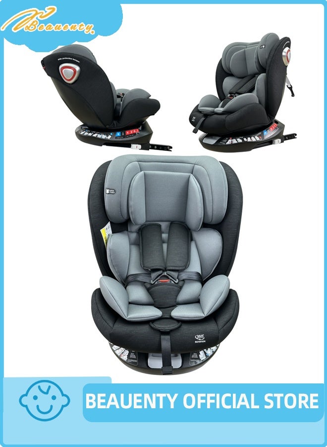 بيوينتي مقعد سيارة سلامة الطفل للرضيع / الأطفال مع واجهة ISOfix ، مقعد سيارة دوار 360 درجة مع تسخير سلامة 5 نقاط ومساند رأس قابل للتعديل - Image 2