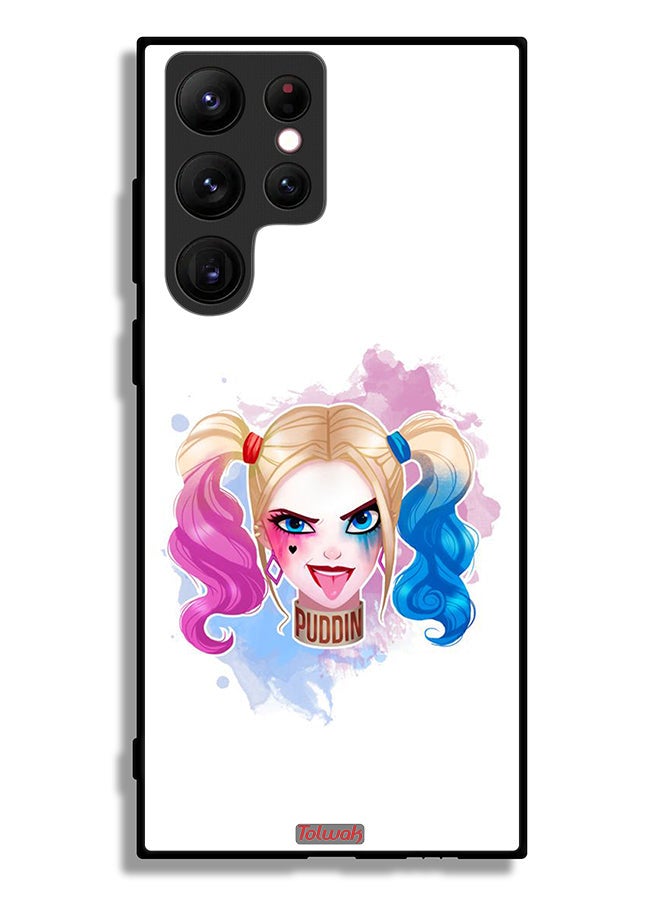 Tolwak Samsung Galaxy S22 Ultra 5G Protective Case Cover Harley Quinn Art - Image 3