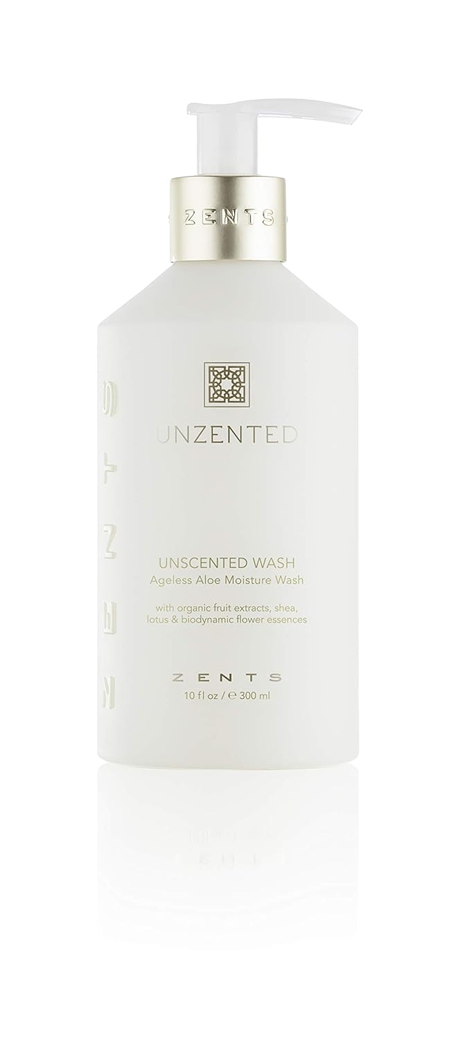 Zents Hand  Body Wash FragranceFree  Hydrating AntiAging Cleanser with Organic Shea Butter  Aloe for Dry Skin  Gentle  Nourishing  10 fl oz